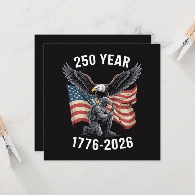 250 Jaar 250ste Verjaardag VS 4 juli  (Voorkant / Achterkant in situ)