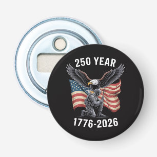 250 Jaar 250ste Verjaardag VS 4 juli Button Flesopener