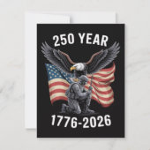 250 Jaar 250ste Verjaardag VS 4 juli Kaart (Voorkant)