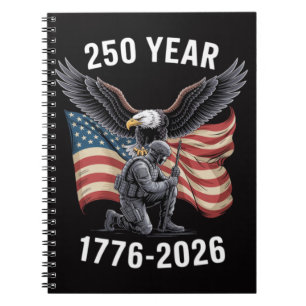 250 Jaar 250ste Verjaardag VS 4 juli Notitieboek