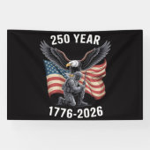 250 Jaar 250ste Verjaardag VS 4 juli Spandoek (Horizontaal)
