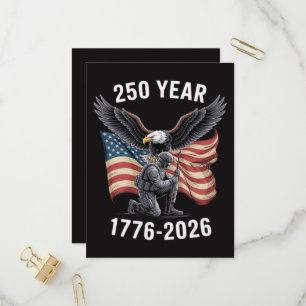 250 Jaar 250ste Verjaardag VS 4 juli  Uitnodiging Briefkaart