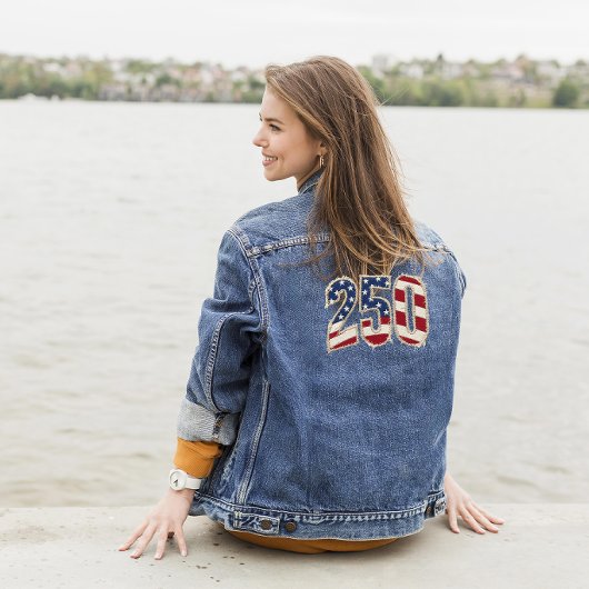 250 jaar 4 juli Onafhankelijkheidsdag Denim Jacket