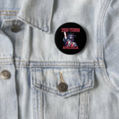 250 Jaar AAAmerica Standbeeld USA Vlag 4e Ronde Button 5,7 Cm (In situ)