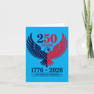 250 Jaar Adelaar Amerikaanse Vlag 250e Verjaardag Kaart