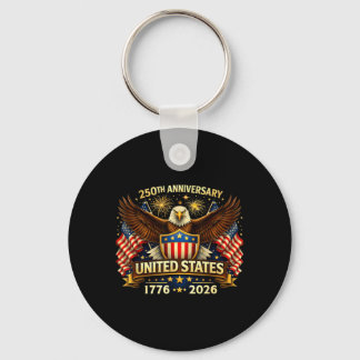 250 Jaar Amerika 1776 2026 250e 4 juli Sleutelhanger