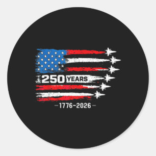 250 jaar Amerika 1776 2026 250e verjaardag van de  Ronde Sticker