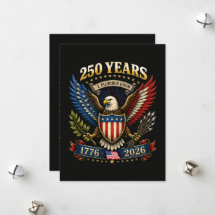 250 Jaar Amerika 1776 2026 250ste verjaardag Feestdagenkaart