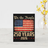 250 Jaar Amerika 1776 2026 4 juli 250ste Kaart (Gele Bloem)