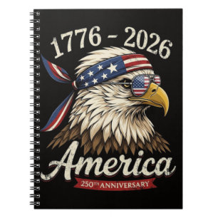 250 Jaar Amerika 1776 2026 Adelaar Vintage Notitieboek