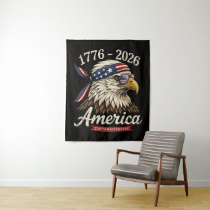 250 Jaar Amerika 1776 2026 Adelaar Vintage Wandkleed
