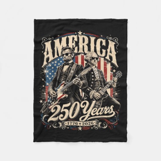 250 Jaar Amerika 1776 2026 Founding Fathers Fleece Deken (Voorkant)