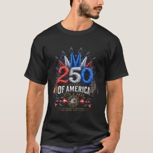 250 Jaar Amerika 1776 2026 Gevechtsvliegtuigen T-shirt
