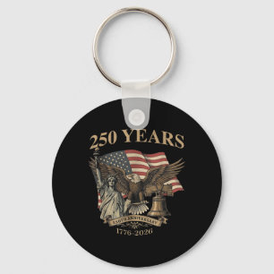 250 Jaar Amerika 1776-2026 Liberty Eagle USA Vlag Sleutelhanger