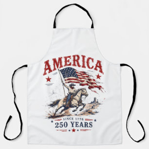 250 Jaar Amerika 1776 2026 Patriottische Cowboy Schort