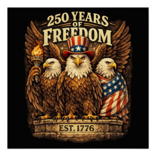 250 Jaar Amerika 1776-2026 Perfect Poster