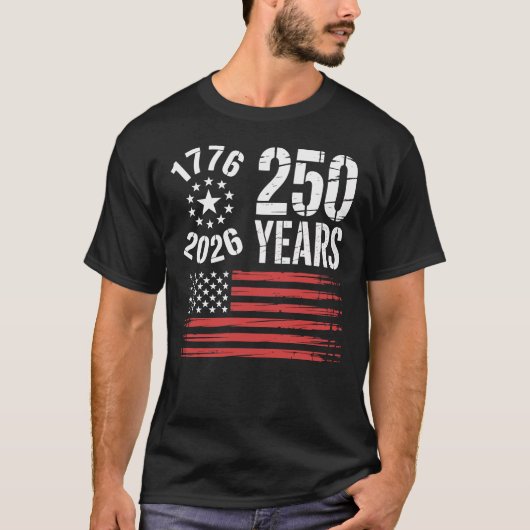 250 Jaar Amerika 1776-2026 T-shirt (Voorkant)