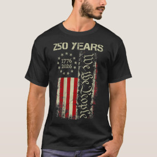 250 Jaar Amerika 1776 2026 We The People Vlag Usa T-shirt