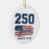 250 jaar Amerika, 1776 Semiquincentennial Keramisch Ornament (Rechts)
