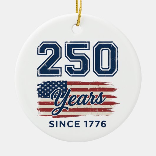 250 jaar Amerika, 1776 Semiquincentennial Keramisch Ornament (Voorkant)