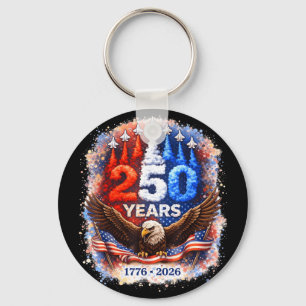 250 Jaar Amerika 2026 4 juli Patriottische Adelaar Sleutelhanger