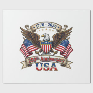 250 Jaar Amerika 250e 4 juli Viering 1 Cadeaupapier