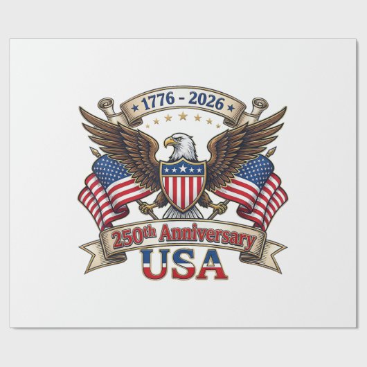 250 Jaar Amerika 250e 4 juli Viering 1 Cadeaupapier (Vlak)