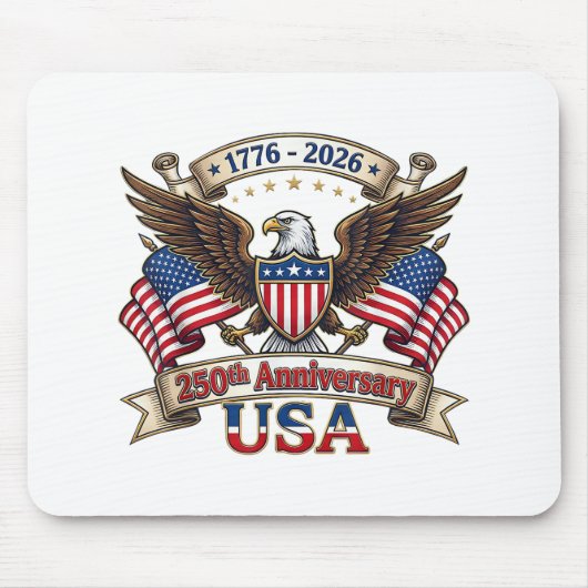 250 Jaar Amerika 250e 4 juli Viering 1 Muismat (Voorkant)