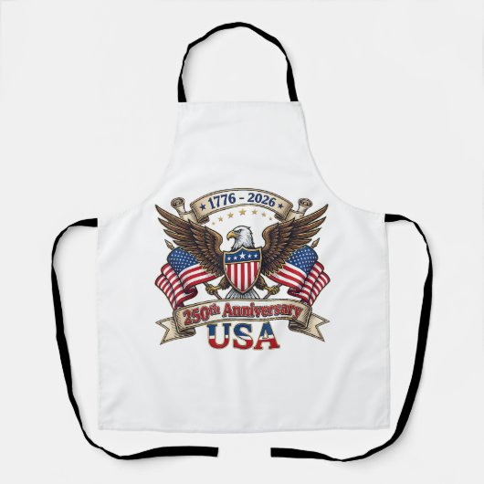 250 Jaar Amerika 250e 4 juli Viering 1 Schort (Voorkant)