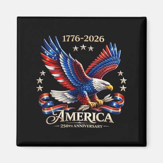 250 jaar Amerika 250e 4 juli viering Magneet (Voorkant)