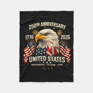 250 Jaar Amerika 250e Verjaardag 1776-2026 4e Fleece Deken
