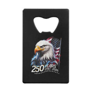 250 Jaar Amerika 250e Verjaardag Patriottisch USA Creditkaart Flessenopener