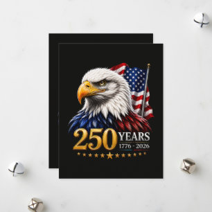 250 jaar Amerika 250e verjaardag Patriottisch VS Feestdagenkaart