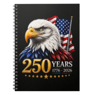 250 Jaar Amerika 250e Verjaardag Patriottisch VS Notitieboek
