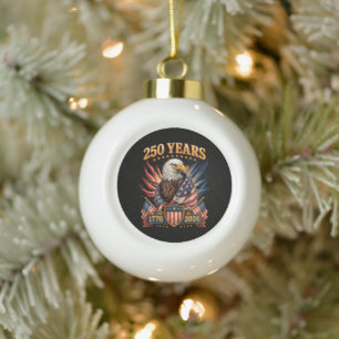 250 Jaar Amerika 250e Verjaardag Usa Patriottisch Keramische Bal Ornament