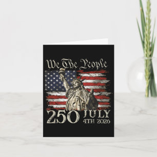 250 Jaar Amerika 250e Verjaardag VS Vlag 4e Kaart