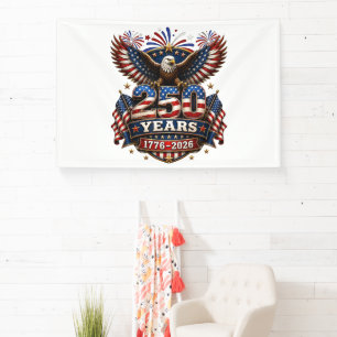 250 jaar Amerika 250ste verjaardag 4 juli Spandoek