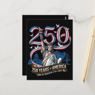 250 Jaar Amerika Herdenking 1776 2026  Briefkaart