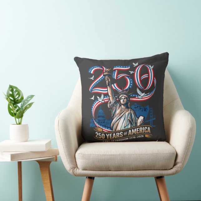 250 Jaar Amerika Herdenking 1776 2026 Kussen (Stoel)