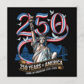 250 Jaar Amerika Herdenking 1776 2026 Menu (Voorkant)