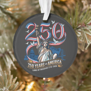250 Jaar Amerika Herdenking 1776 2026 Ornament