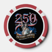 250 Jaar Amerika Herdenking 1776 2026 Poker Chips (Achterkant)