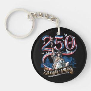 250 Jaar Amerika Herdenking 1776 2026  Sleutelhanger