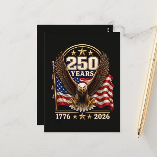 250 Jaar Amerika Herdenking 250e Briefkaart (Voorkant / Achterkant in situ)