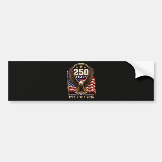 250 Jaar Amerika Herdenking 250e Bumpersticker (Voorkant)