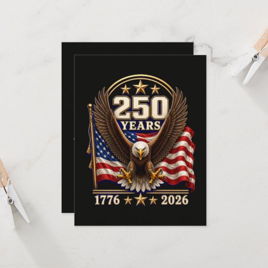 250 Jaar Amerika Herdenking 250e Kaart (Voorkant / Achterkant in situ)