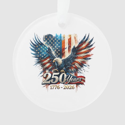 250 Jaar Amerika Herdenking 250e Onafhankelijkheid Ornament (voorkant)