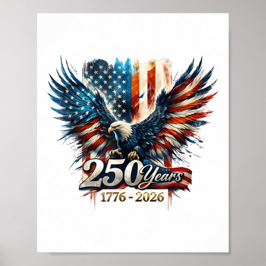 250 Jaar Amerika Herdenking 250e Onafhankelijkheid Poster (Voorkant)
