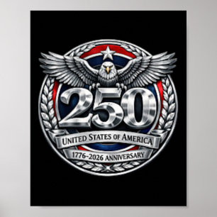250 Jaar Amerika Herdenking 250e Onafhankelijkheid Poster