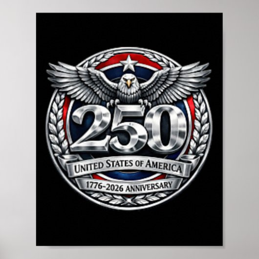 250 Jaar Amerika Herdenking 250e Onafhankelijkheid Poster (Voorkant)